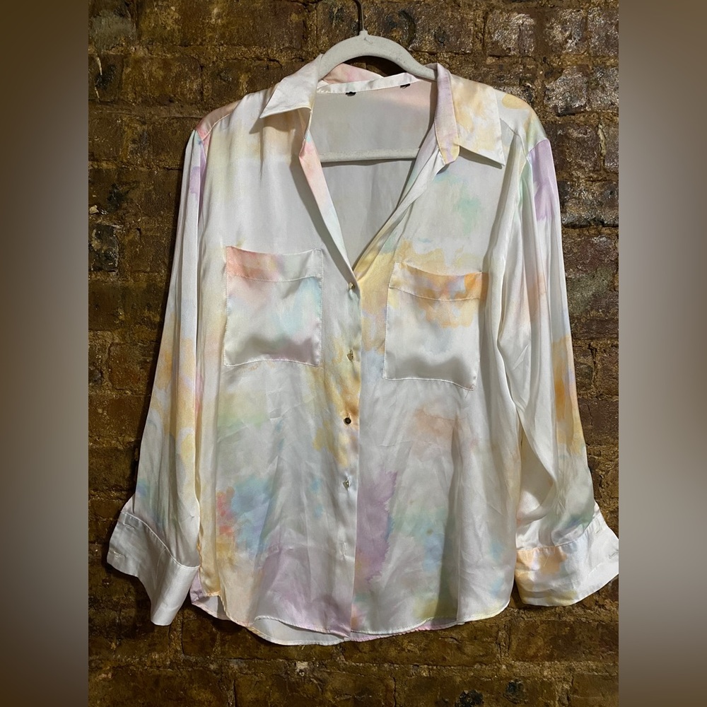 Zara tie dye blouse